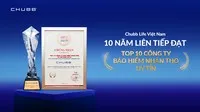 20 năm đồng hành, 10 năm được tin chọn - Chubb Life Việt Nam khẳng định giá trị vì khách hàng