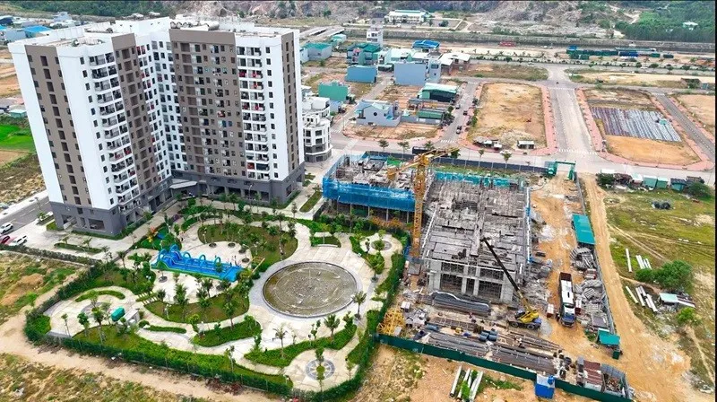 Dự án Nhà ở thuộc quy hoạch Khu thiết chế công đoàn tỉnh Bình Định thuộc Khu đô thị Long Vân. Ảnh: Công ty IEC. 