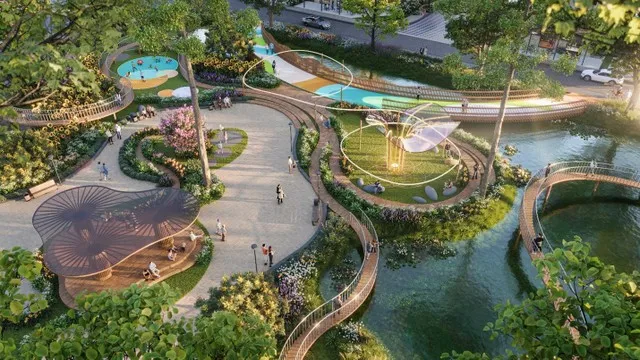 Không gian sống tiện nghi và giao hòa với thiên nhiên tại River Park
