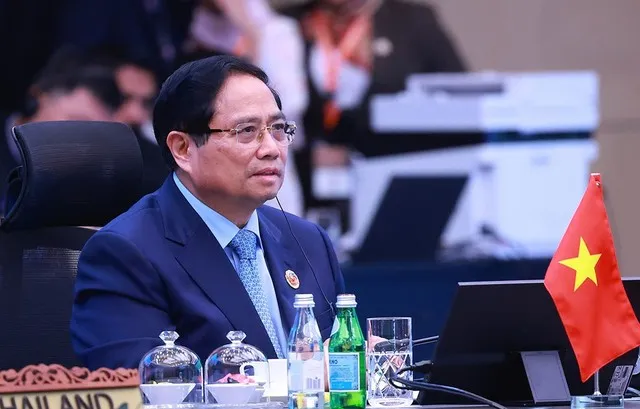 Thủ tướng Chính phủ Phạm Minh Chính nhấn mạnh hai bên cần tăng cường phối hợp, ứng phó kịp thời và hiệu quả các thách thức, tạo môi trường thuận lợi cho phát triển bền vững và bao trùm, có lợi cho cả hai bên - Ảnh: VGP/Nhật Bắc