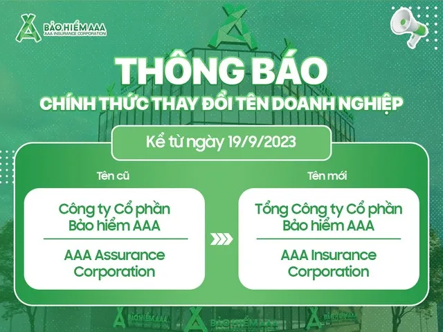 Việc đổi tên này phù hợp quy mô của Bảo hiểm AAA với mạng lưới hơn 50 chi nhánh “phủ xanh” khắp cả nước.