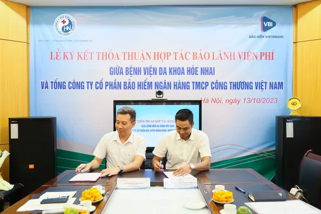 Bảo hiểm VietinBank ký hợp tác cùng Bệnh viện Đa khoa Hòe Nhai.