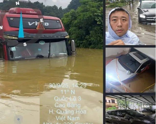 Xe ô tô bị ngập nước của khách hàng BSH