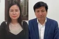 Bị can Nguyễn Thị Hoàng Lan và Đỗ Hoàng Tùng.