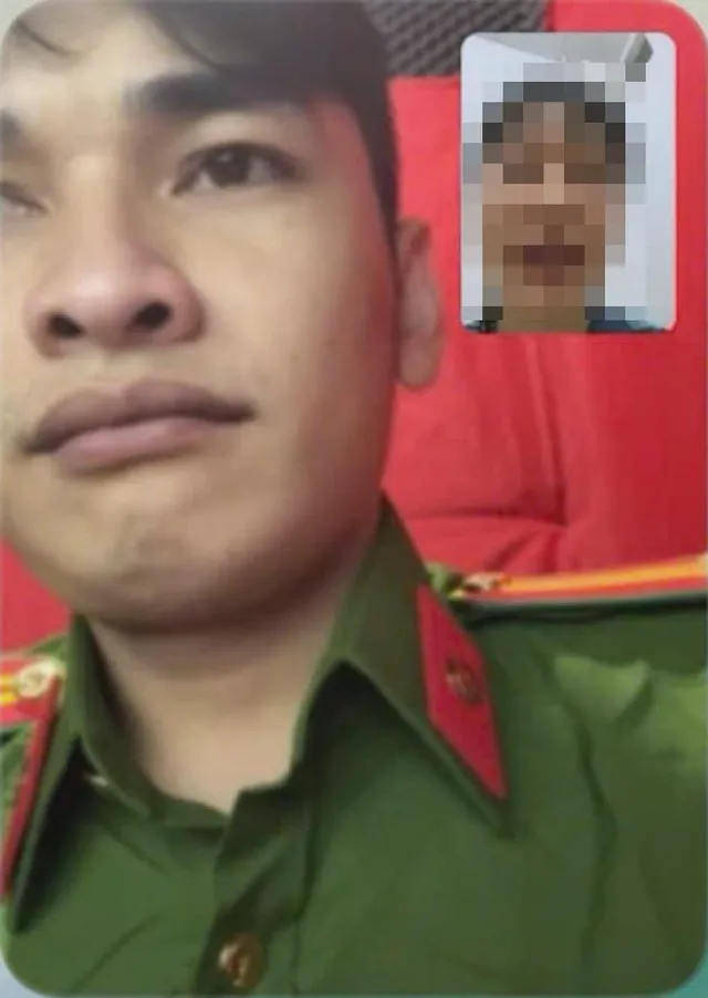 Đối tượng mặc trang phục giả danh công an gọi video để lừa đảo người dân