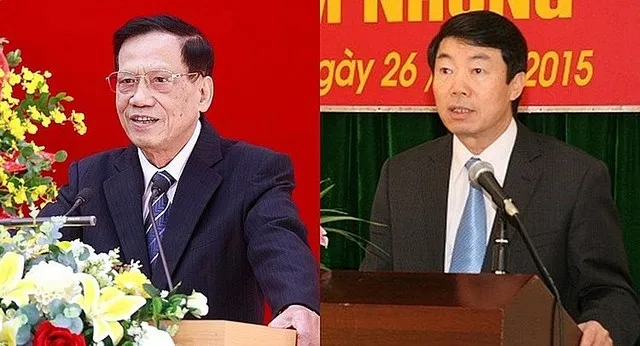 Cựu Bí thư Tỉnh ủy Phú Thọ Ngô Đức Vượng (ảnh trái) và Nguyễn Doãn Khánh.