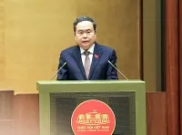 Chủ tịch Quốc hội Trần Thanh Mẫn phát biểu bế mạc Kỳ họp - Ảnh Đức Thanh.