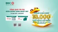 BIC dành 18.000 quà tặng khách hàng Bancassurance nhân dịp sinh nhật 18 năm