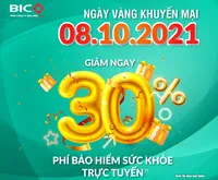 BIC giảm 30% phí bảo hiểm sức khoẻ trực tuyến
