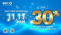 BIC giảm 30% phí bảo hiểm sức khỏe trực tuyến