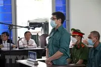 Bị cáo Luyện Xuân Tràng tại phiên xét xử ngày 19/8. (Ảnh: Nguyễn Thanh/TTXVN)