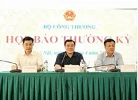 Lãnh đạo Bộ Công thương tại họp báo thường kỳ quý I/2026, chiều 9/4.