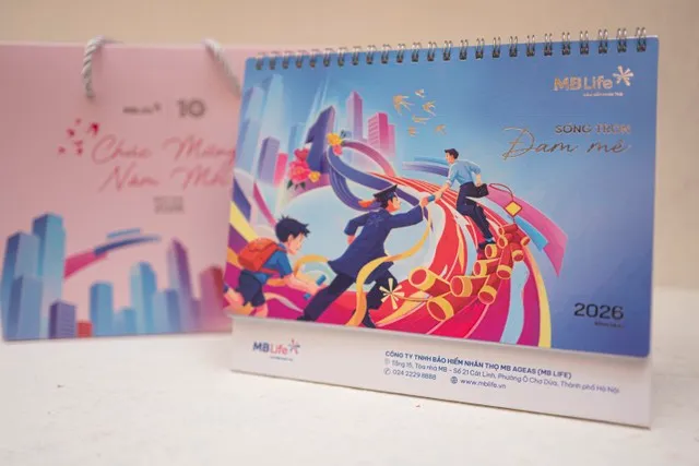 Lịch Tết 2026 của Bảo hiểm MB Life với chủ đề "Sống trọn đam mê" (Ảnh: MB Life).