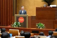 Bộ trưởng Bộ Tài chính Ngô Văn Tuấn Phát biểu tiếp thu, giải trình ý kiến của các đại biểu Quốc hội góp ý về dự án Luật sau phiên thảo luận sáng 23/4