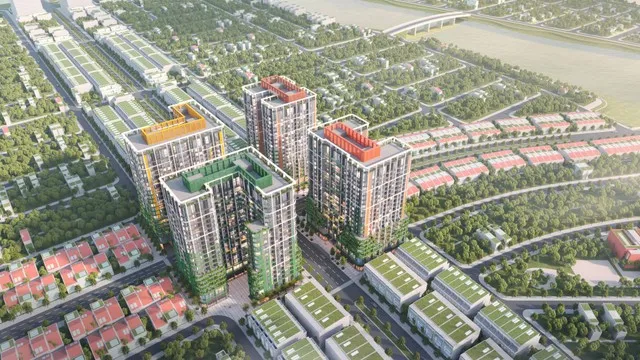 4 tòa tháp căn hộ lấy cảm hứng từ 4 loài cây trong dòng tranh tứ bình: Tùng - Cúc - Trúc - Mai.