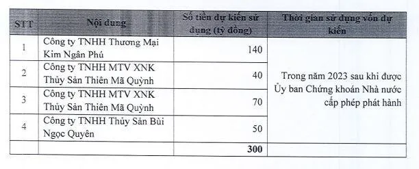 Mục đích huy động vốn của CMX để thanh toán cho nhà cung cấp nguyên vật liệu