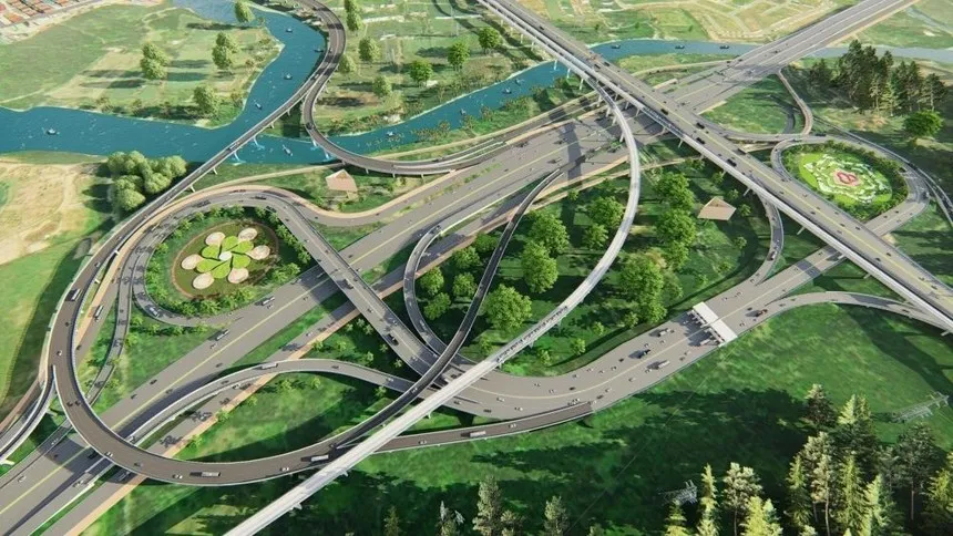 Phối cảnh một nút giao trên đường vành đai 3 TP.HCM. 