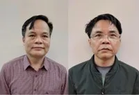 Cựu Giám đốc CDC Bắc Giang Lâm Văn Tuấn (ảnh trái) và Phan Huy Văn, Giám đốc Công ty Phan Anh.