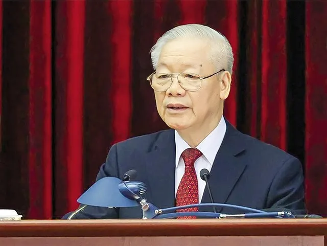 Tổng Bí thư Nguyễn Phú Trọng phát biểu tại Hội nghị toàn quốc Tổng kết 10 năm công tác phòng, chống tham nhũng giai đoạn 2012 - 2022 và định hướng hoạt động thời gian tới, ngày 30/6/2022.