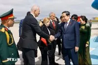 Chủ tịch Quốc hội Trần Thanh Mẫn và Phu nhân cùng đoàn đại biểu cấp cao Việt Nam đến thành phố Istanbul. (Ảnh: Doãn Tấn/TTXVN)