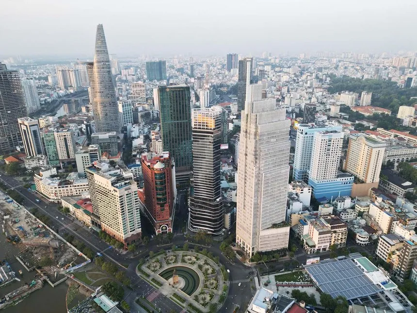 VIFC-HCMC có quy mô khoảng 898 ha, trải rộng trên địa bàn các phường Sài Gòn, Bến Thành và khu đô thị mới Thủ Thiêm (phường An Khánh). Ảnh: Lê Toàn.