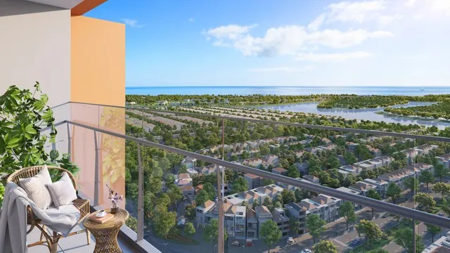Cora Tower mở ra tầm nhìn rộng mở, kết nối thiên nhiên. (Ảnh phối cảnh: Sun Property)