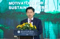 Ông Phạm Văn Hoàng, Tổng biên tập Báo Tài chính- Đầu tư phát biểu khai mạc hội thảo. Ảnh: Chí Cường.