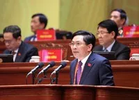 Phó trưởng ban Nội chính Trung ương Đặng Văn Dũng trình bày tham luận - Ảnh: TTXVN.