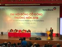 Ông Nguyễn Văn Thắng, Chủ tịch HĐQT trình bày tại ĐHCĐ