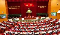 Hội nghị lần thứ nhất Ban Chấp hành Trung ương Đảng khóa XIV. Ảnh: TTXVN.
