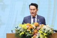 Ông Đặng Hồng Anh, Chủ tịch Hội Doanh nhân trẻ Việt Nam phát biểu tại Hội nghị Thủ tướng Chính phủ gặp mặt đại diện doanh nghiệp nhân Ngày Doanh nhân Việt Nam chiều ngày 9/10/2025