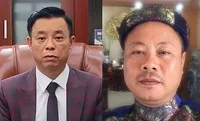 Phạm Văn Cách, cựu Chủ tịch Công ty Dược Sơn Lâm và Nguyễn Mạnh Quyền, cựu Chủ tịch Công ty LanQ (bên phải)