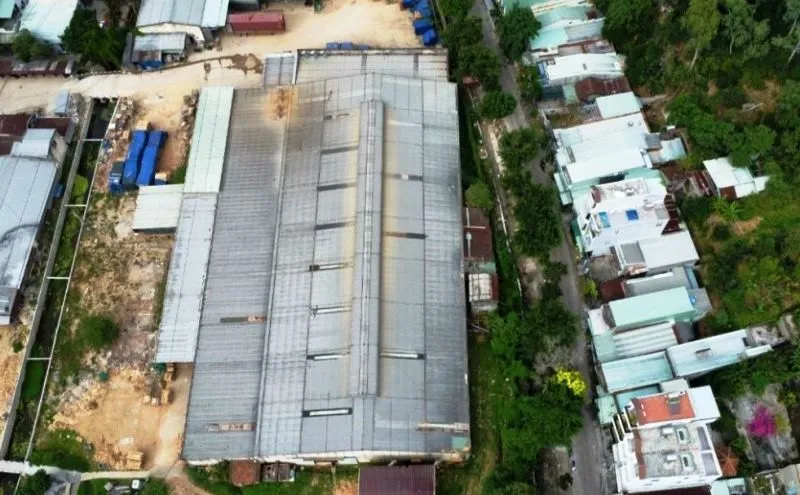 Khu đất thực hiện Dự án Nhà ở xã hội Bông Hồng được thực hiện khu đất nhà xưởng của Công ty cổ phần Lâm Nghiệp 19. Ảnh: D.C. 