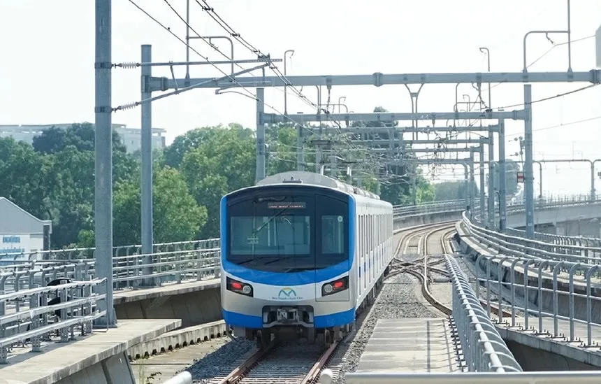 Một đoạn tuyến metro Bến Thành - Suối Tiên.