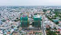 Dự án Nhà ở xã hội MK Central City đã hoàn thiện phần thô, dự kiến hoàn thành vào quý IV/2025. Ảnh: MK.