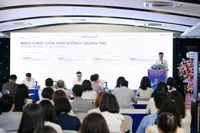 Ông Phan Chiến Thắng, Chủ tịch HĐQT ELCOM trình bày báo cáo của HĐQT tại ĐHCĐ ngày 23/4.