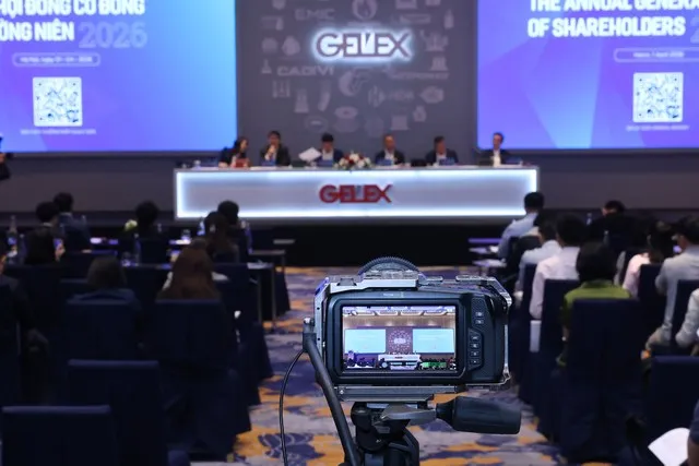ĐHCĐ thường niên 2026 của Gelex diễn ra theo hình thức trực tiếp và trực tuyến. Ảnh: Dũng Minh