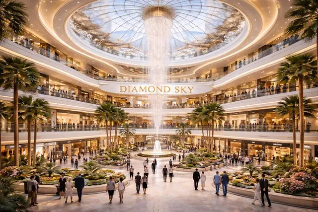 Phối cảnh trung tâm thương mại Diamond Sky Mall