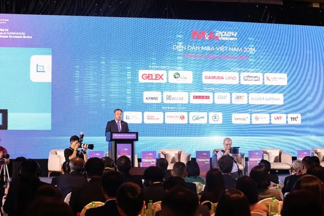 Ông Lê Trọng Minh, Tổng Biên tập Báo Đầu tư phát biểu khai mạc Diễn đàn M&amp;A Việt Nam 2024. Ảnh: Lê Toàn