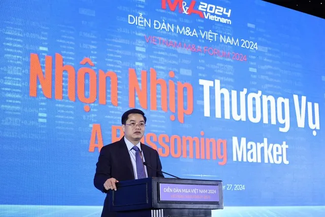 Thứ trưởng Bộ Kế hoạch và Đầu tư Nguyễn Đức Tâm phát biểu tại Diễn đàn. Ảnh: Lê Toàn