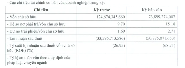 Các chỉ tiêu tài chính của Đường Man năm 2023