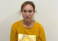 Đối tượng Nguyễn Thị Huệ tại cơ quan Công an. Ảnh: CA Hải Dương.