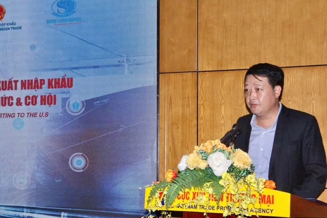 Ông Bùi Quang Hưng, Phó cục trưởng Cục Xúc tiến thương mại (Bộ Công thương) tại Hội thảo sáng 19/6.