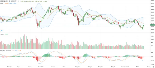 Biểu đồ kỹ thuật HNX-Index.