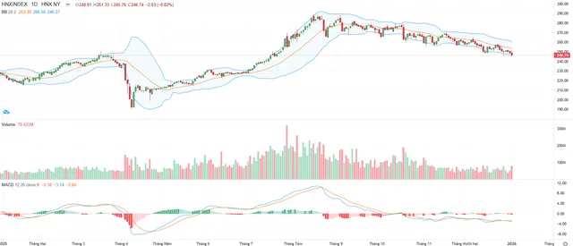 Biểu đồ kỹ thuật HNX-Index.