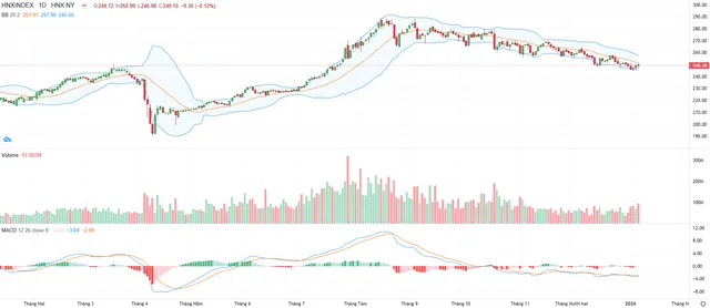 Biểu đồ kỹ thuật HNX-Index.
