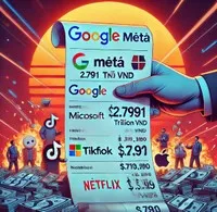 Google, Meta (Facebook), Microsoft, TikTok, Netfix, Apple...nộp 2.791 tỷ đồng trong tháng 2/2024
