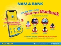 Gửi tiền online tại Nam A Bank trúng ngay Macbook