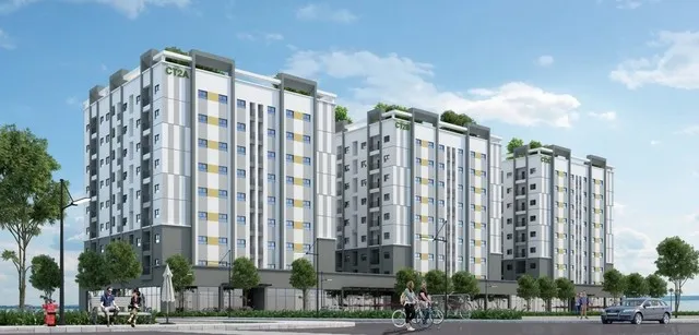 Khu nhà ở xã hội Kim Hoa nằm gần nhiều nhà máy, khu công nghiệp tại huyện Mê Linh.