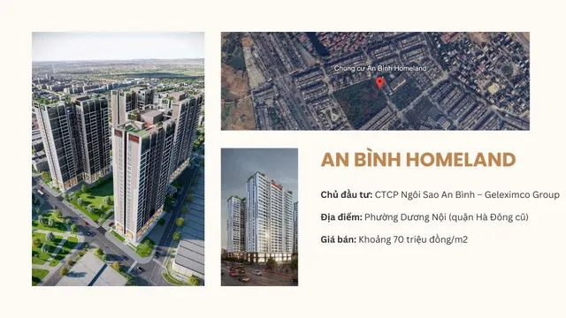Chung cư An Bình Homeland được xây dựng giữa khu shophouse, nhà liền kề.